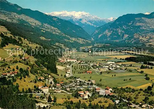 AK / Ansichtskarte Cazis_GR Fliegeraufnahme Gesamtansicht m. Ringelspitz 