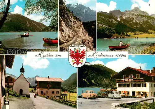 AK / Ansichtskarte Haller_Haldensee_Tirol_AT Seepartie   Gaichtpass   Gaichtspitze   Seehof 