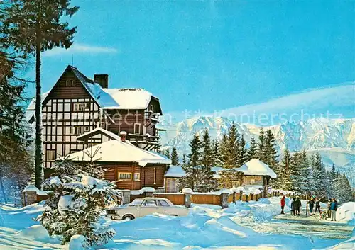 AK / Ansichtskarte Predeal_Romania Hotel Cioplea Aussenansicht Winter Schnee 