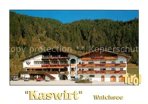 AK / Ansichtskarte Walchsee_Tirol Hotel Restaurant Schwarzer Adler zum Kaswirt Aussenansicht Walchsee Tirol