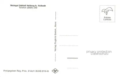 AK / Ansichtskarte Volkach Weingut Schloss Halburg Volkach