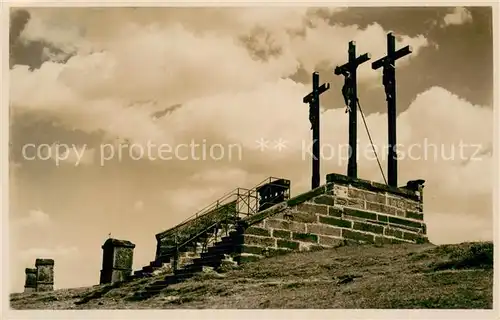 AK / Ansichtskarte Kreuzberg_Rhoen Die drei Golgota Kreuze Kreuzberg Rhoen