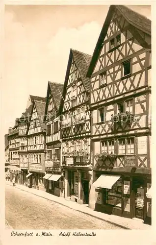 AK / Ansichtskarte Ochsenfurt Haeuserpartie in der Altstadt Fachwerkhaeuser Ochsenfurt