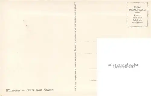 AK / Ansichtskarte Wuerzburg Haus zum Falken Historisches Gebaeude Wuerzburg