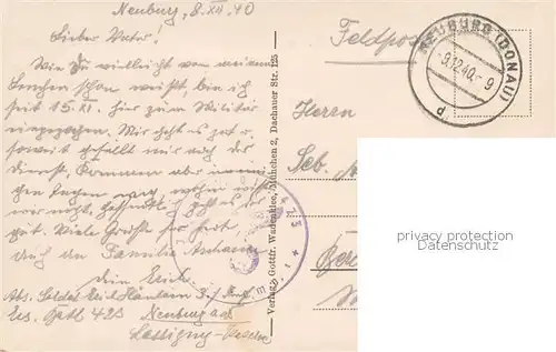 AK / Ansichtskarte Neuburg__Donau Schloss 