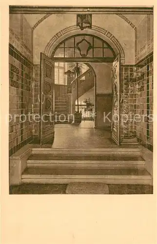 AK / Ansichtskarte Noerdlingen Haushaltungs und Handarbeitsschule mit ev Maedchenpensionat Treppenhaus Noerdlingen