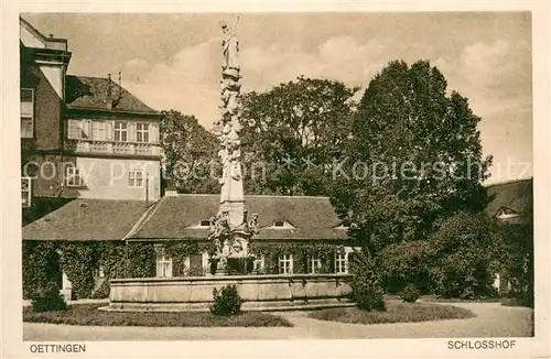 AK / Ansichtskarte Oettingen Schlosshof Oettingen