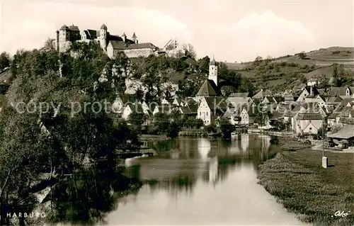 AK / Ansichtskarte Harburg_Schwaben Panorama mit Schloss Harburg Schwaben