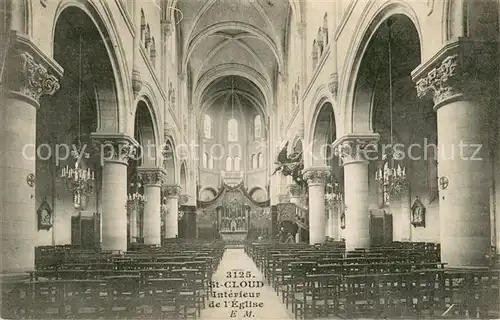 AK / Ansichtskarte Saint_Cloud_92 Interieur de l Eglise 