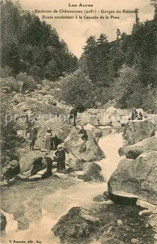 AK / Ansichtskarte Chateauroux les Alpes_05 Gorges du Rabious Route conduisant a la Cascade de la Pisse 