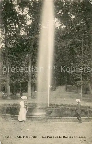 AK / Ansichtskarte Saint_Cloud_92 Le Parc et le Bassin St Jean 