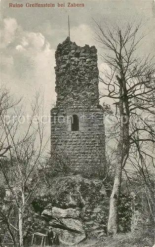 AK / Ansichtskarte Zabern_Saverne_67_Alsace Ruine Greifenstein Feldpost 
