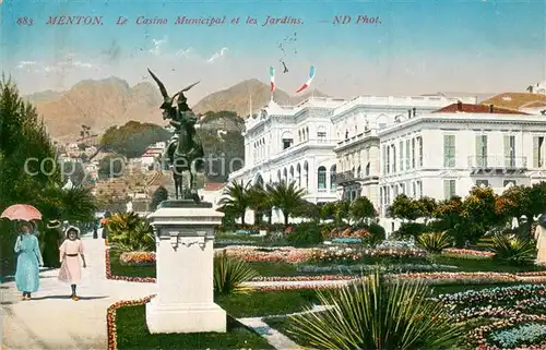 AK / Ansichtskarte Menton_06 Le Casino Municipal et les Jardins 