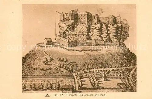 AK / Ansichtskarte Dabo_Dagsburg_57_Moselle dapres une gravure ancienne 
