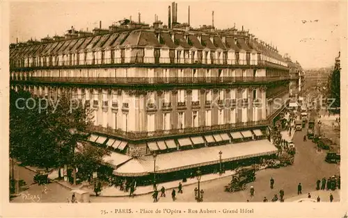 AK / Ansichtskarte Paris_75 Place de lOpera Rue Aubert Grand Hotel 