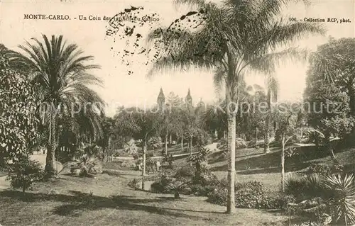 AK / Ansichtskarte Monte Carlo_Monaco Un Coin des Jardins du Casino 