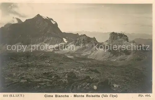 AK / Ansichtskarte Cime_Bianche_Val_d_Ayas_IT Monte Roisetta 