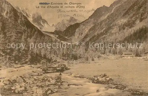 AK / Ansichtskarte Champex_Lac_VC Le Val dArpette et rochers d Orny 