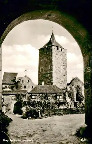 AK / Ansichtskarte Rothenfels_Unterfranken Durchblick zur Burg Rothenfels Unterfranken