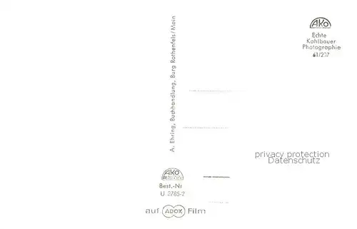 AK / Ansichtskarte Rothenfels_Unterfranken Durchblick zur Burg Rothenfels Unterfranken