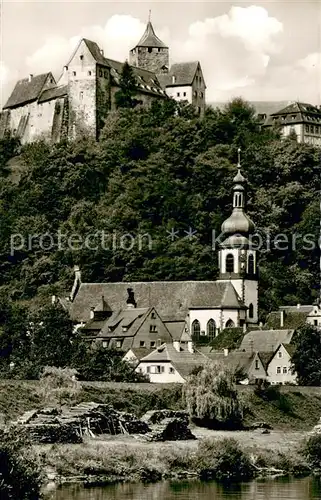 AK / Ansichtskarte Rothenfels_Unterfranken Partie am Main Kirche Burg Rothenfels Unterfranken