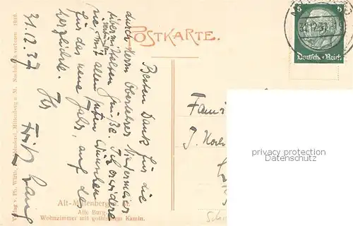 AK / Ansichtskarte Alt_Miltenberg Alte Burg Wohnzimmer mit gothischem Kamin Alt_Miltenberg