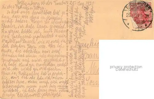 AK / Ansichtskarte Rothenburg__Tauber Stadtkirchnerwohnung 