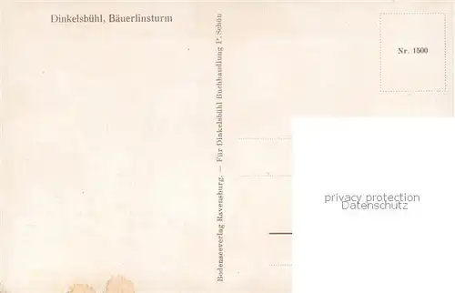 AK / Ansichtskarte Dinkelsbuehl Baeuerlinsturm Kuenstlerkarte Dinkelsbuehl