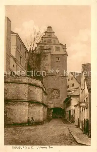 AK / Ansichtskarte Neuburg__Donau Unteres Tor Altstadt 