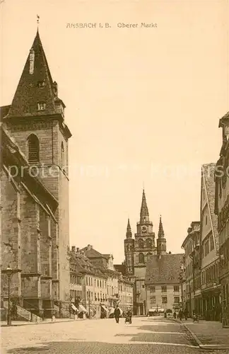 AK / Ansichtskarte Ansbach_Mittelfranken Oberer Markt Altstadt Ansbach Mittelfranken