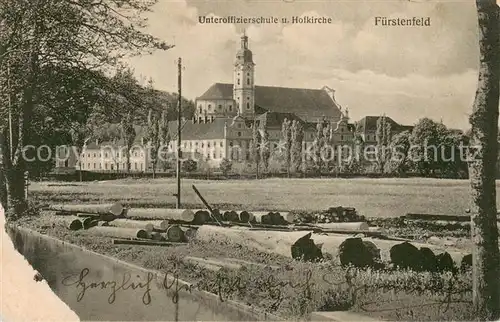 AK / Ansichtskarte Fuerstenfeld Unteroffizierschule und Hofkirche Fuerstenfeld