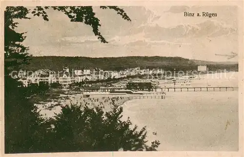 AK / Ansichtskarte Binz_Ruegen Panorama Kuestenort Ostseestrand Binz_Ruegen