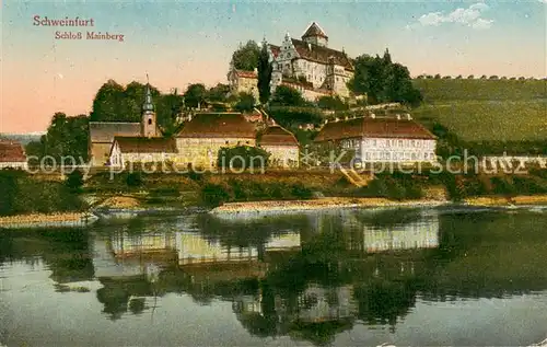 AK / Ansichtskarte Schweinfurt Blick ueber den Main zum Schloss Mainberg Schweinfurt