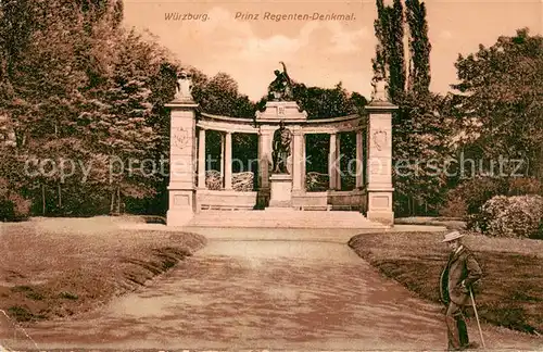 AK / Ansichtskarte Wuerzburg Prinz Regenten Denkmal Kuenstlerkarte Wuerzburg