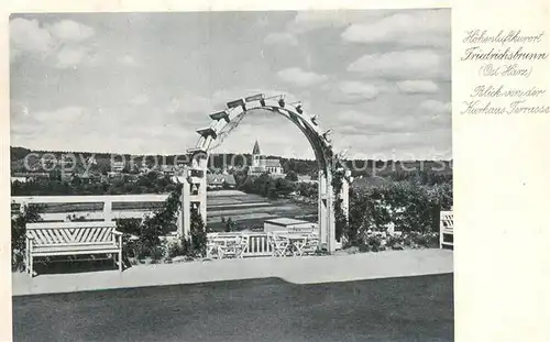 AK / Ansichtskarte Friedrichsbrunn_Harz Blick von der Kurhaus Terrasse Kupfertiefdruck Friedrichsbrunn Harz