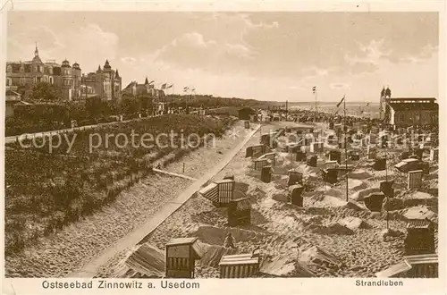 AK / Ansichtskarte Zinnowitz_Ostseebad Strandleben Zinnowitz_Ostseebad