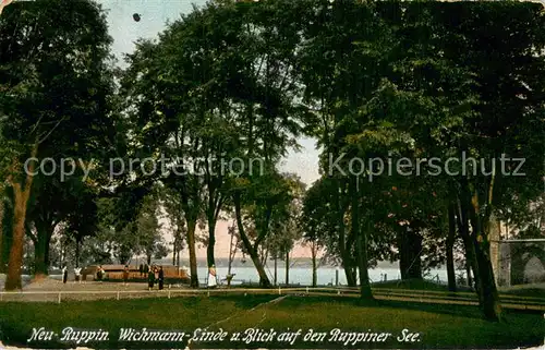 AK / Ansichtskarte Neu Ruppin_Neuruppin Wichmann Linde Blick auf den Ruppiner See 