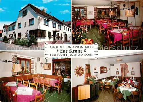 AK / Ansichtskarte Grossheubach Gasthof Weinhaus zur Krone Gastraeume Grossheubach