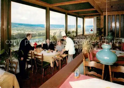 AK / Ansichtskarte Klingenberg_Main Restaurant Burgterrasse Clingenburg Blick in Maintal und Odenwald Klingenberg Main