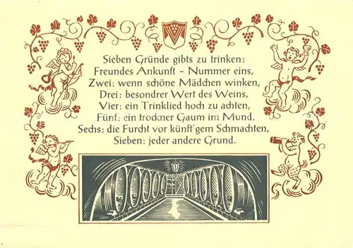 AK / Ansichtskarte Kitzingen_Main Voelker Weinkellerei Weinbau Likoerfabrik Weihnachtsfest Neujahrskarte Kitzingen Main