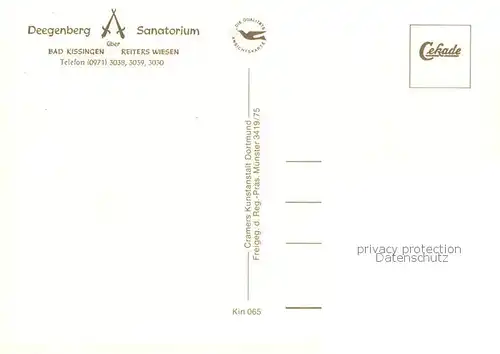 AK / Ansichtskarte Reiterswiesen Deegenberg Sanatorium Reiterswiesen