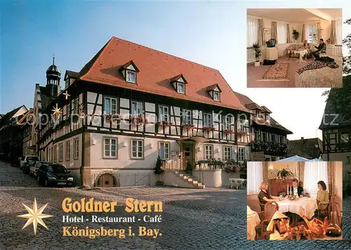 AK / Ansichtskarte Koenigsberg_Bayern Hotel Restaurant Cafe Goldner Stern Koenigsberg Bayern