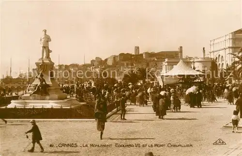 AK / Ansichtskarte Cannes_06 Le Monument Eduardo VII et le Mont Chevallier 