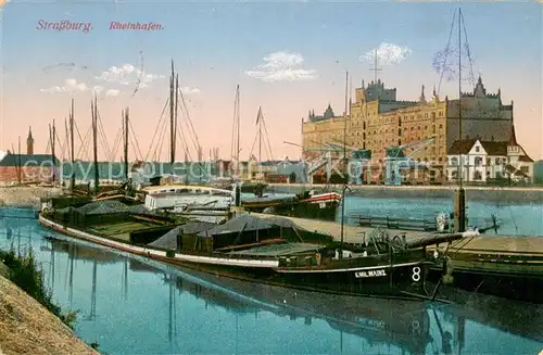 AK / Ansichtskarte Strassburg_Elsass Rheinhafen Strassburg Elsass