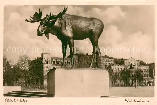 AK / Ansichtskarte Tilsit_Sowetsk_Oblast_Kaliningrad Elchdenkmal 