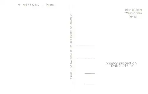 AK / Ansichtskarte Herford Theater Herford