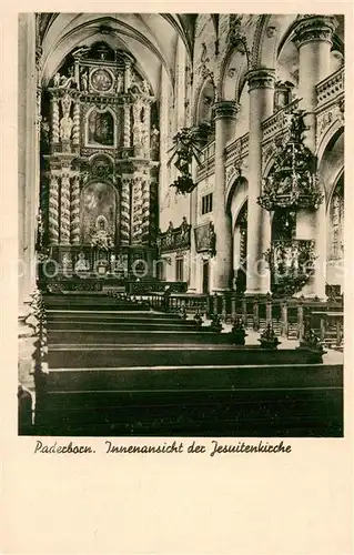 AK / Ansichtskarte Paderborn Innenansicht der Jesuitenkirche Paderborn