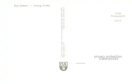 AK / Ansichtskarte Bad_Steben Ev Kirche Bad_Steben