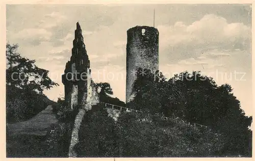 AK / Ansichtskarte Gemuenden_Main Scherenburg Burgruine Gemuenden Main