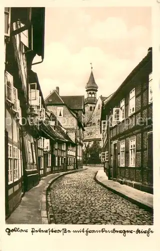 AK / Ansichtskarte Goslar Peterstrasse mit Frankenberger Kirche Altstadt Goslar